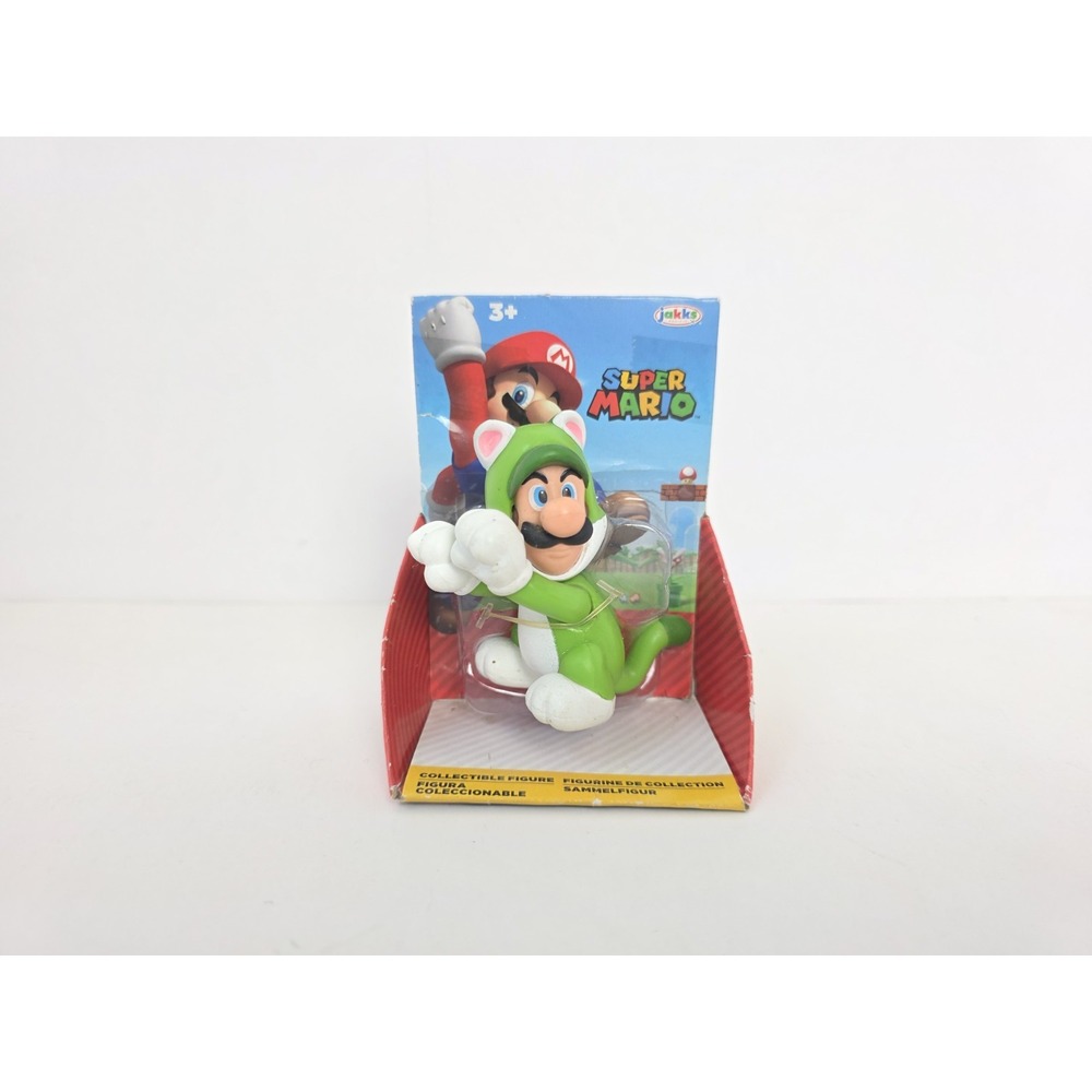 Jakks Pacific Super Mario figure Green Cat Luigi New